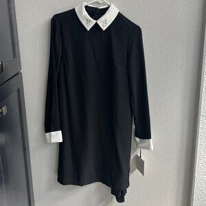 NWT Victoria Beckham Collared Dress with Rabbit Graphic Size XS